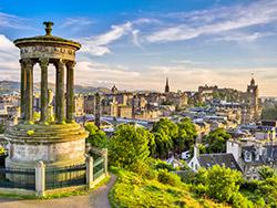 Panoramic view of Edinburgh, Scotland
